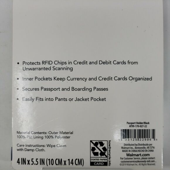 Passport Holder American Tourister Black NEW Protects RFID Chips Factory Package - Picture 7 of 12